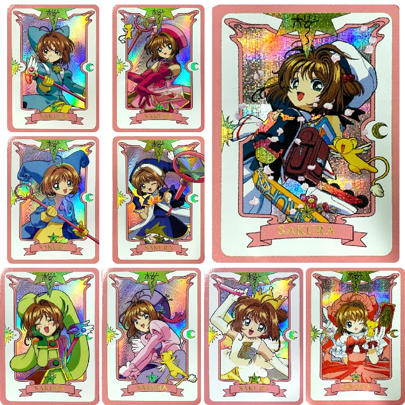 Cardcaptor Sakura Anime Characters KINOMOTO SAKURA LI SYAORAN DIY Homemade Collection Card Christmas Birthday Gift Game Toys