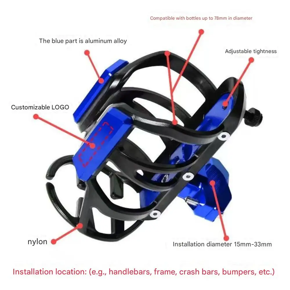 For Benelli TRK502X TRK702X 502C 752S Adjustable Water Bottle Holder Support Guard Bar Stable Fix For Large Capacity Kettle