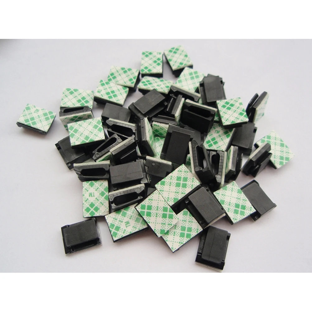 

200 Pcs Wire Clip Cable Holder Fixed Clamp Clamps Logger Sticky Clips for Wires