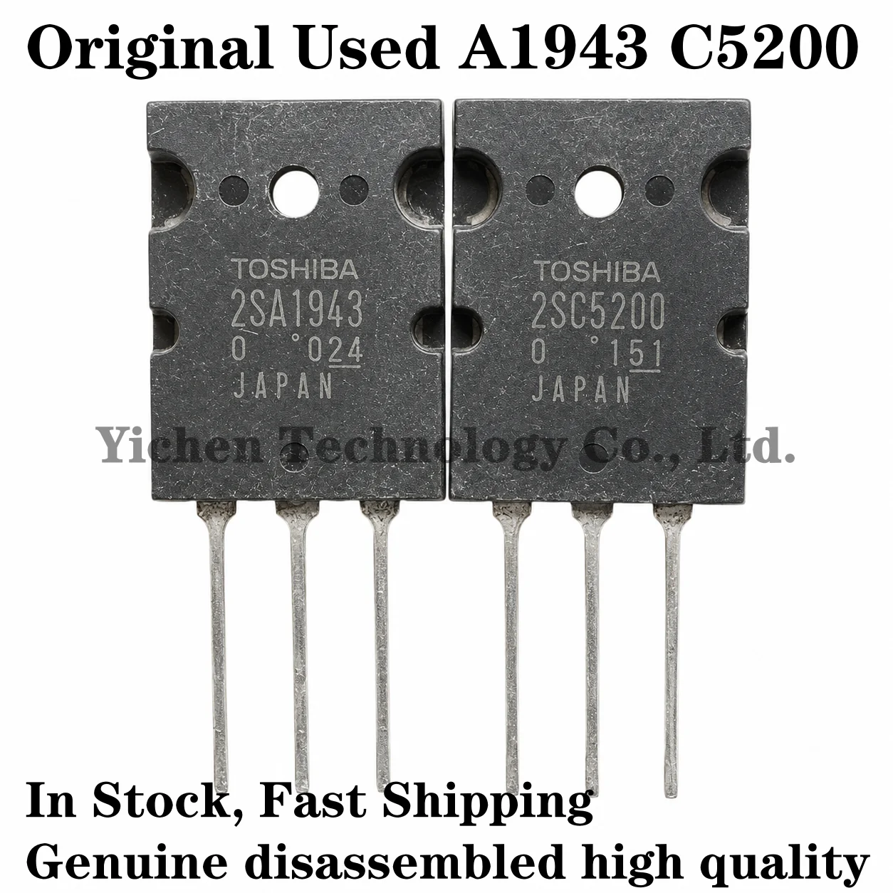 1pairs-10pairs Original disassembly 2SA1943 2SC5200 A1943 C5200 TTA1943 TTC5200 TO-3PL Audio Amplifier Pairing Tube