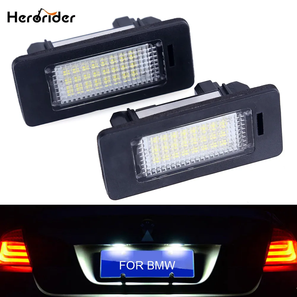 

2PCS For BMW E39 E60 License plate Light 6000k White No Error Led Number License Plate Light For BMW E90 E91 E92 E61 E60 E70 E71