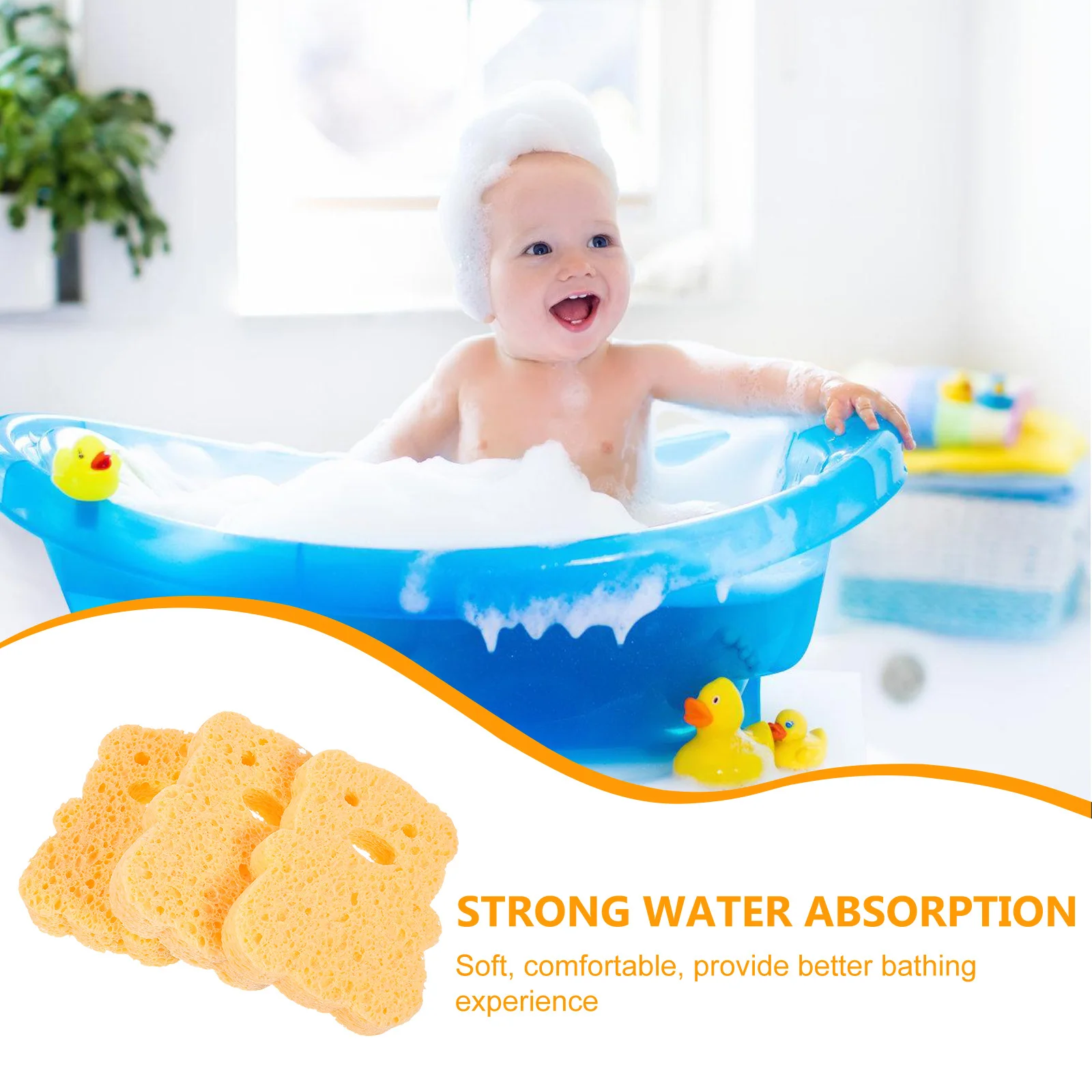 3 قطعة إسفنجة حمام من الألياف الطبيعية دش إسفنجة السليلوز لينة ماصة للكبار الجسم التقشير إسفنجة السليلوز #4