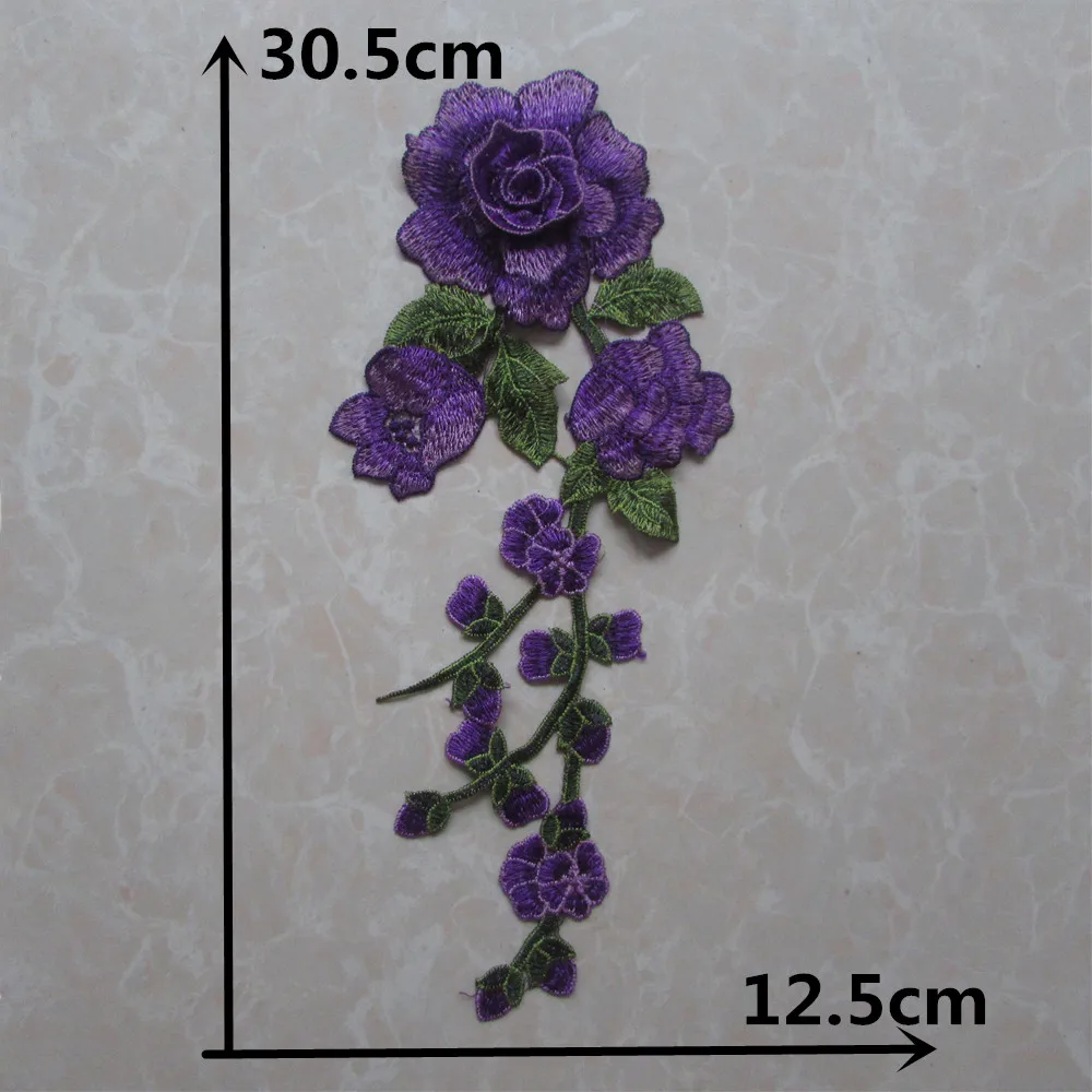 Multiple colour Polyester Lace fabric 3D flower Embroidery Laces collar DIY Application Sewing Craft material Dress Accessories