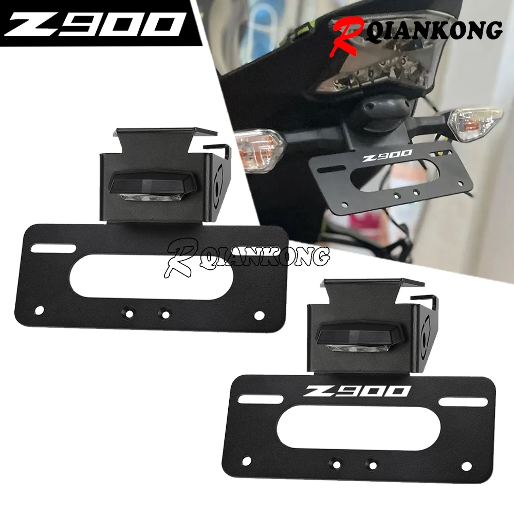 

Motorcycle License Plate Holder Bracket For Kawasaki Z900 Z 900 SE 2017 2018 2019 2020-2024 Rear Tail Tidy Fender Eliminator Kit