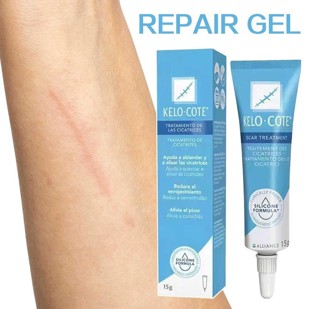 15g Keloid Scar Care Gel Silicone Gel for Reduces Appearance of Tattoo Aftercare Skin Marks Scar Smoothing Gel for Ear Face Body