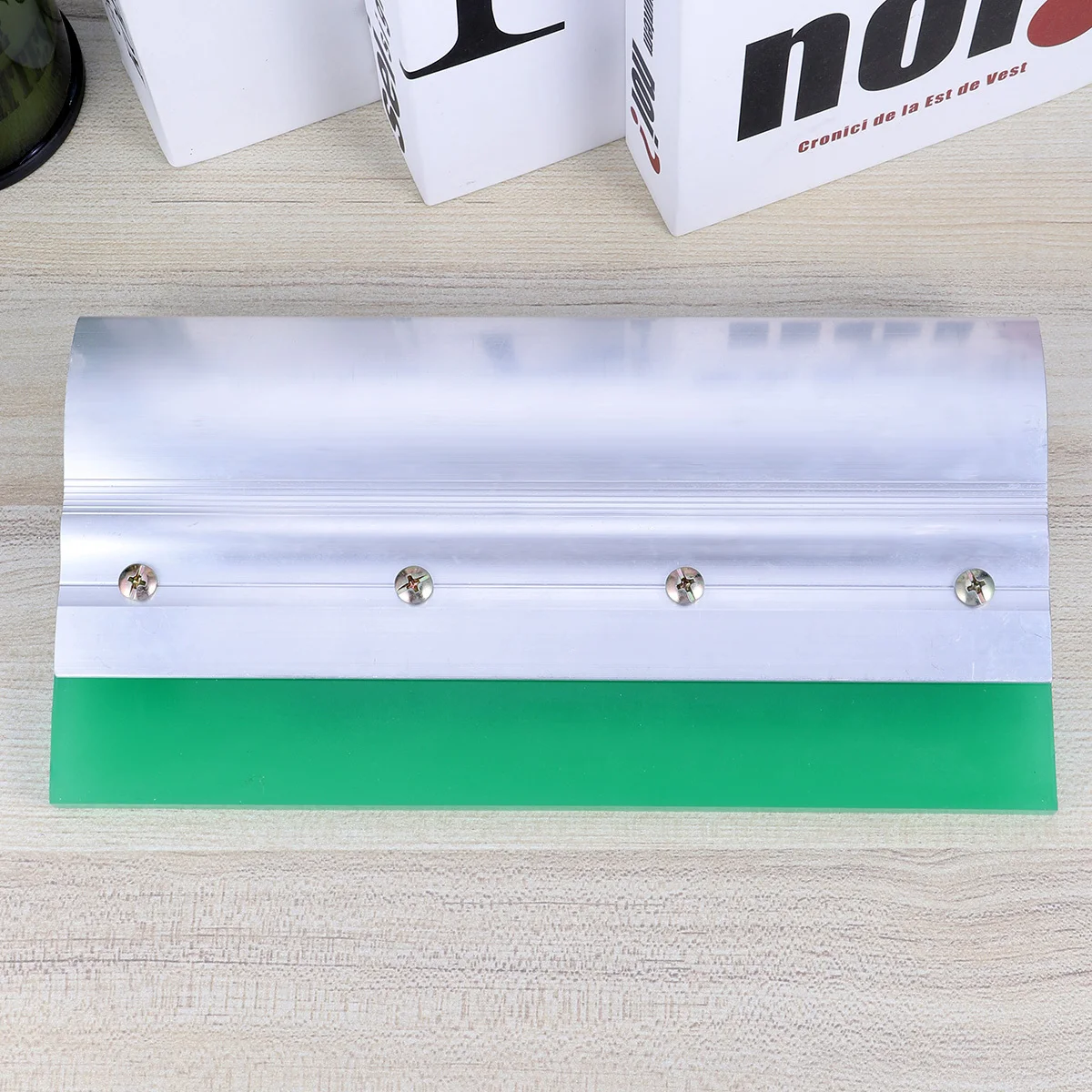 

Rubber Squeegee 25cm Aluminum Handle Wear Resistant Screen Printing Tool Rubber Scraper for Textile DIY Use Printing Squeegee