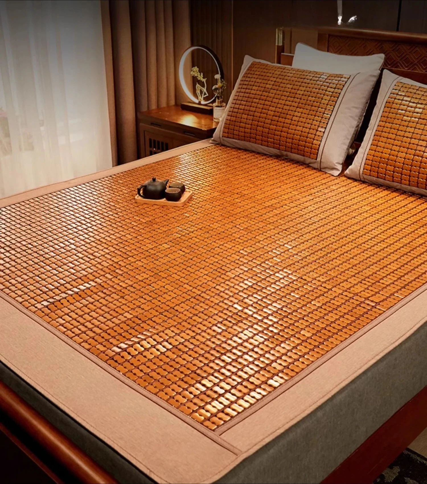 

Mahjong mat Summer bamboo mat High-end folding single double student home