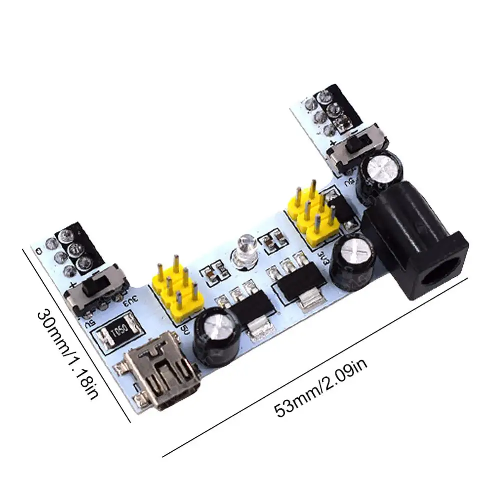 MB102 Mini USB Interface Breadboard DC 5/3.3 V USB Power Supply Module Breadboard Power Supply Module for Arduino Bread Board