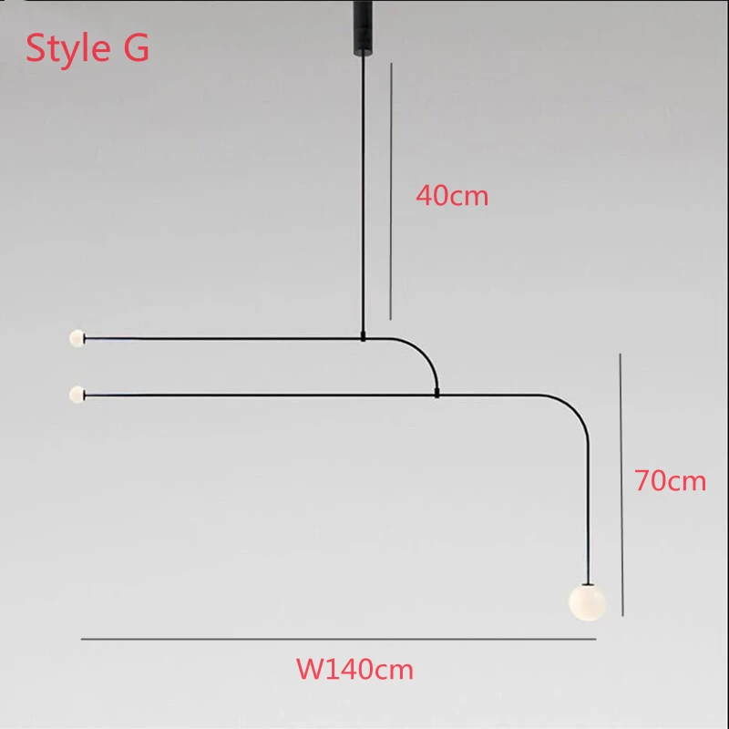 Mobiele Kroonluchter Moderne Zwarte Metalen Kroonluchter Verlichting Restaurant Loft Salon Hanglamp 110-260V Minimalistische Lichtpunt