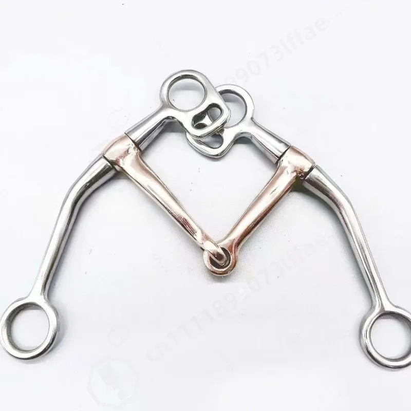 304 Stainless Steel Horse Bit, 360° Rotating Horse Mouthpiece for Equestrian Riding Horse Tack Supplies