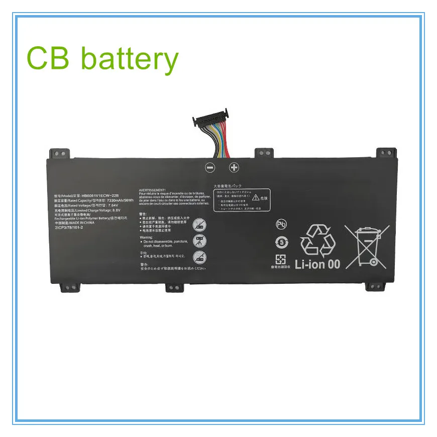 

HB6081V1ECW-22A HB6081V1ECW-22B Laptop Battery 7.64V 56Wh For Pro 4600H HLYL-WFQ9 WFP9 FRD-WFG9 WFD9 WX9