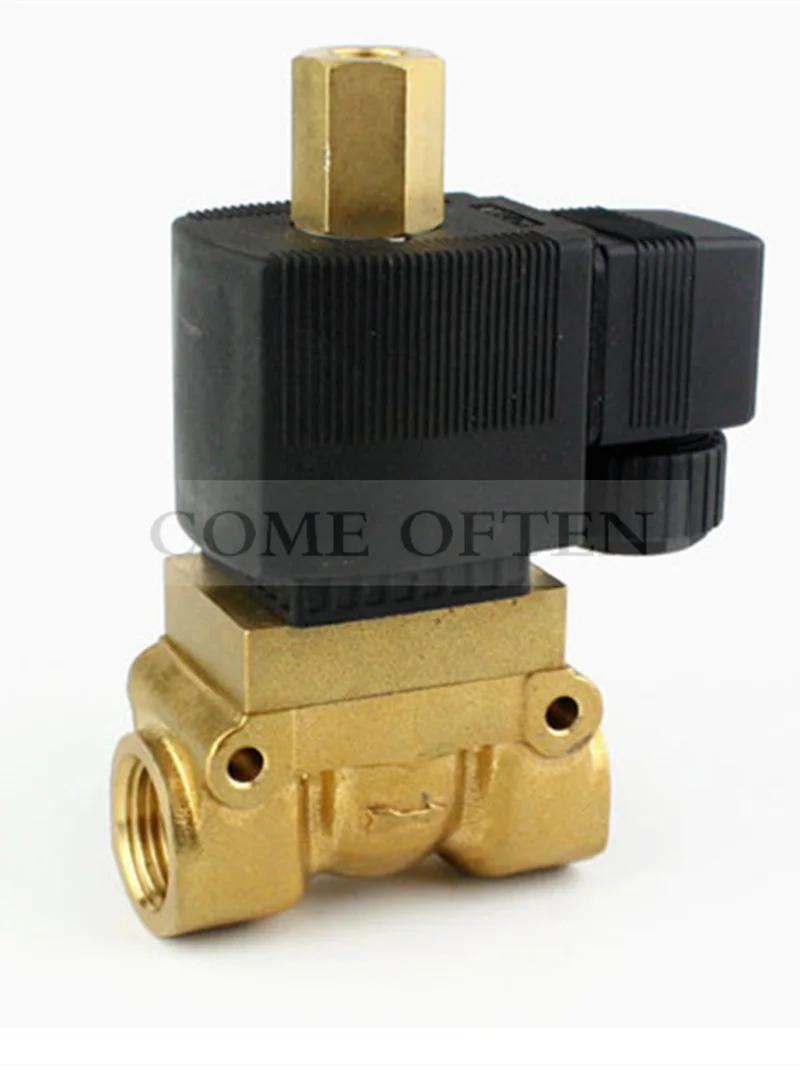 30bar High Pressure High Temperature Solenoid Valve G1/4 G3/8 G1/2  24VDC Orifice 13mm Normally Open Pilot brass valve 52310