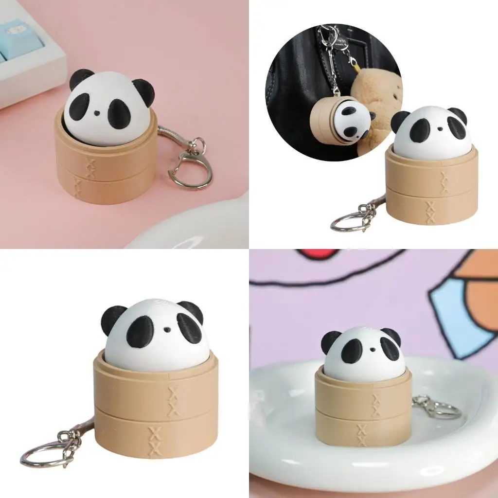 

Pocket Sized Pandas Stress Ball Keychain Durability Chain For Key Or Bag F19E