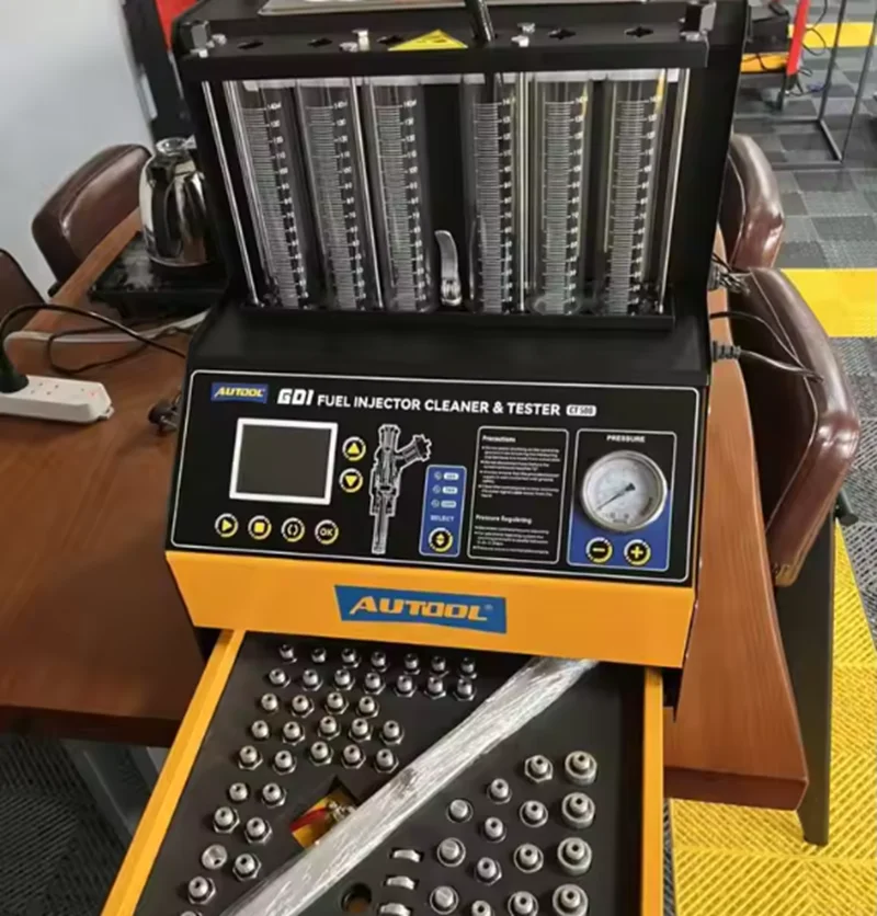 AUTOOL CT500 GDI EFI FEI Fuel Injector Cleaner & Tester Machine 6 Cylinders Fuel Injector Cleaner Tester for Car & Motorcycle