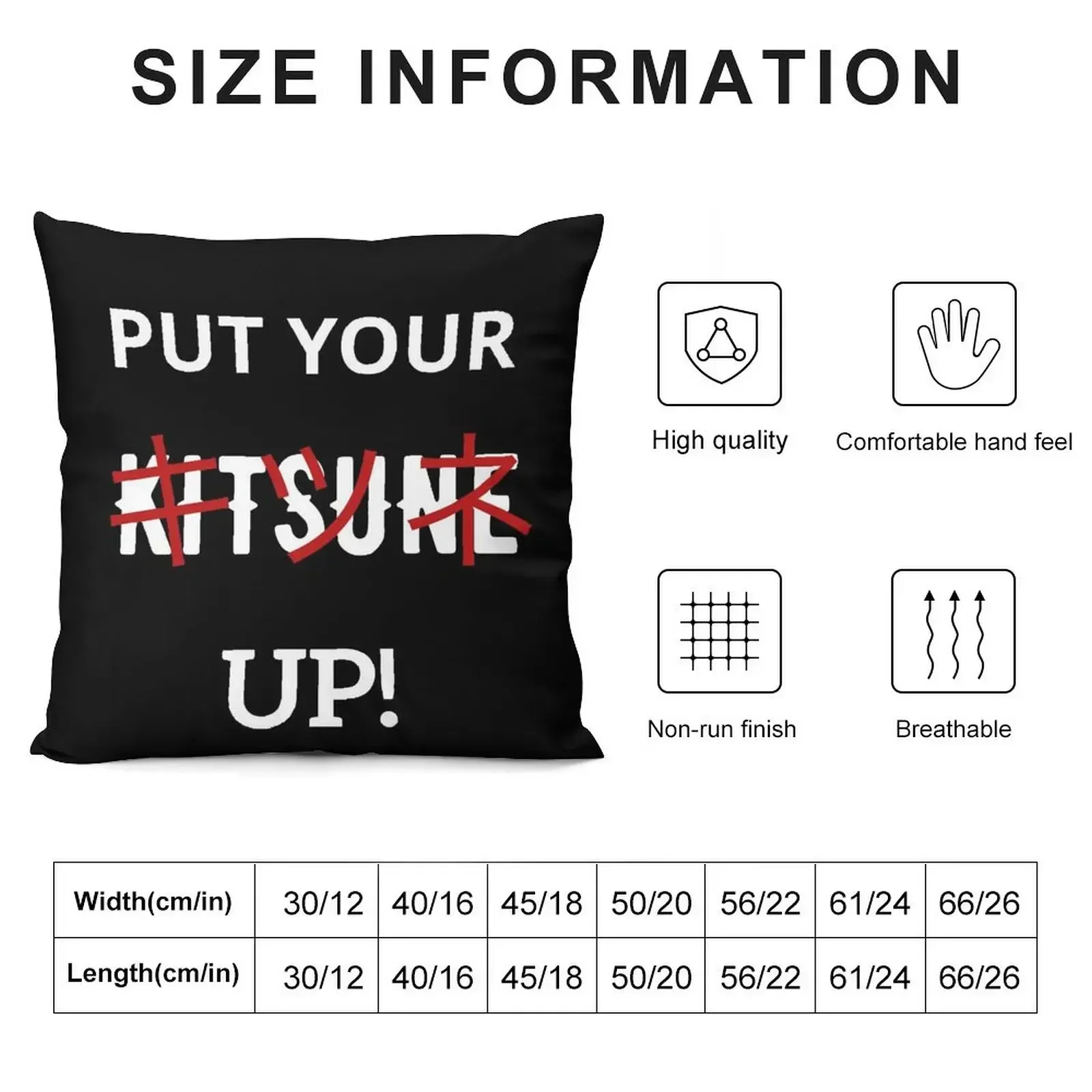 BABYMETAL: PUT YOUR KITSUNE UP! Throw Pillow Sofa Cushions bed pillows Pillow Decor pillow