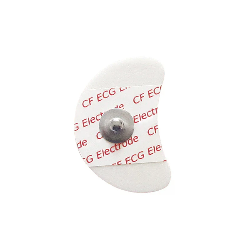 EKG/ECG Disposable White Foam Medical Electrode Pads, Pack of 50 - Size Suitable for Pediatric Patients