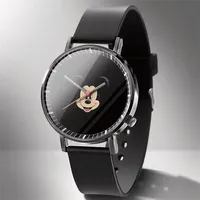 New Disney Mickey Mouse Minnie Cute Cartoon Fashion Anime Watch Quartz Watch Silicone Strap Children's Gift