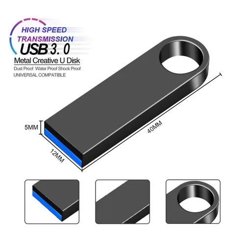Imagen 2 del producto Unidad Flash USB 3,0 de alta velocidad, 128GB, 64GB, 32GB, 16GB, memoria USB de 128gb y 64gb, memoria USB de 32gb y 16gb para Micro/PC