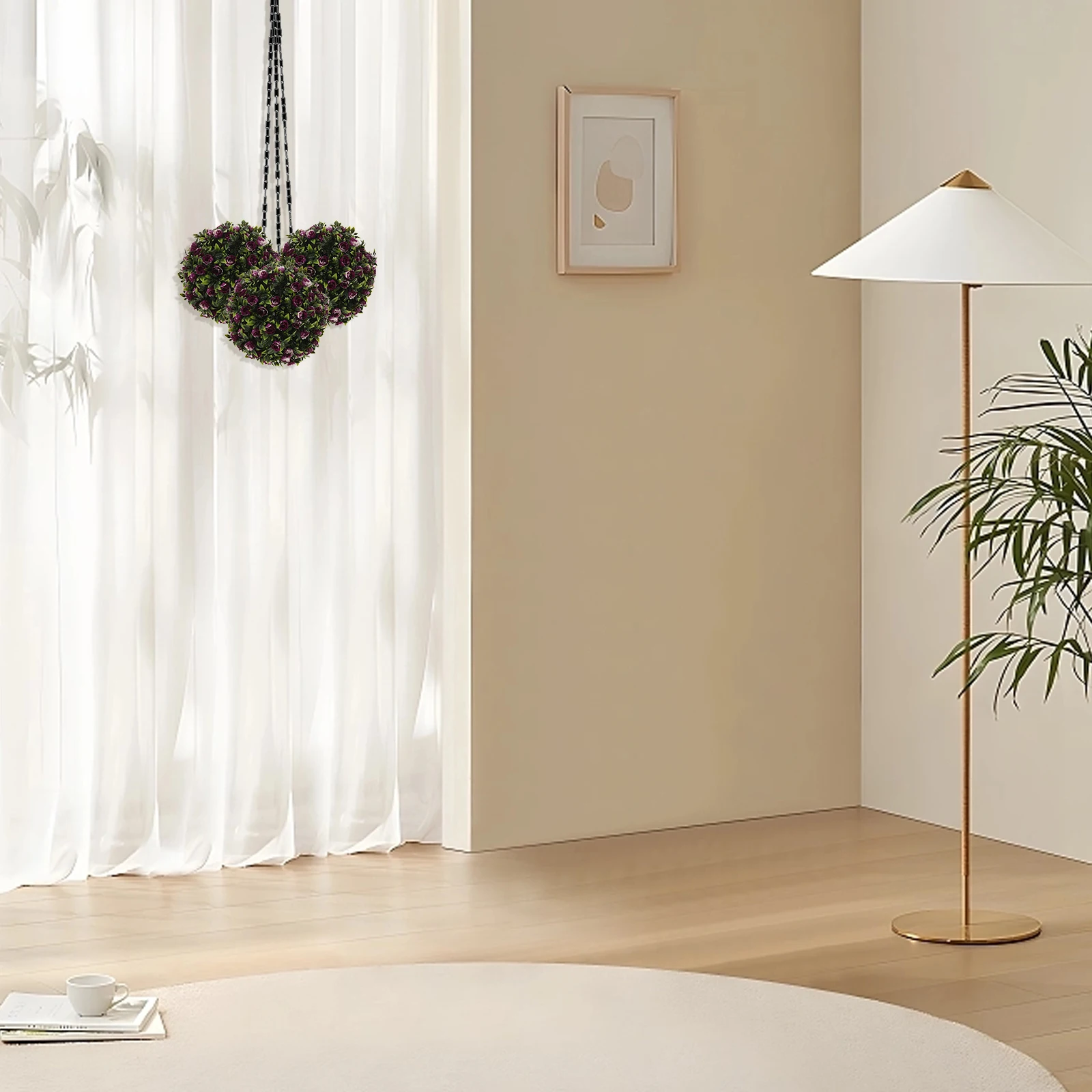 

Artificial Topiary Balls Simulation Plant Decorative Ceiling naments Plastic Eucalyptus Home Party Wedding Non Fading Realistic