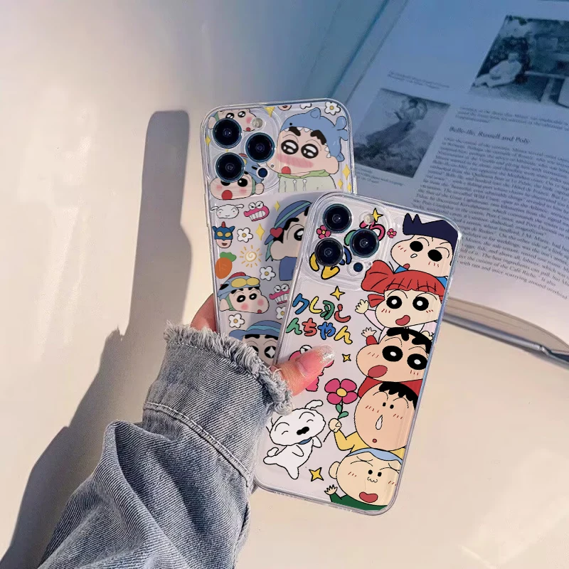 Cute Crayons Shin-chans Phone Case For Samsung Galaxy A16 A15 A35 A05 A55 A54 A07 A06 A24 A14 A34 A24 A25 A53 A23 A52 A03 Cover