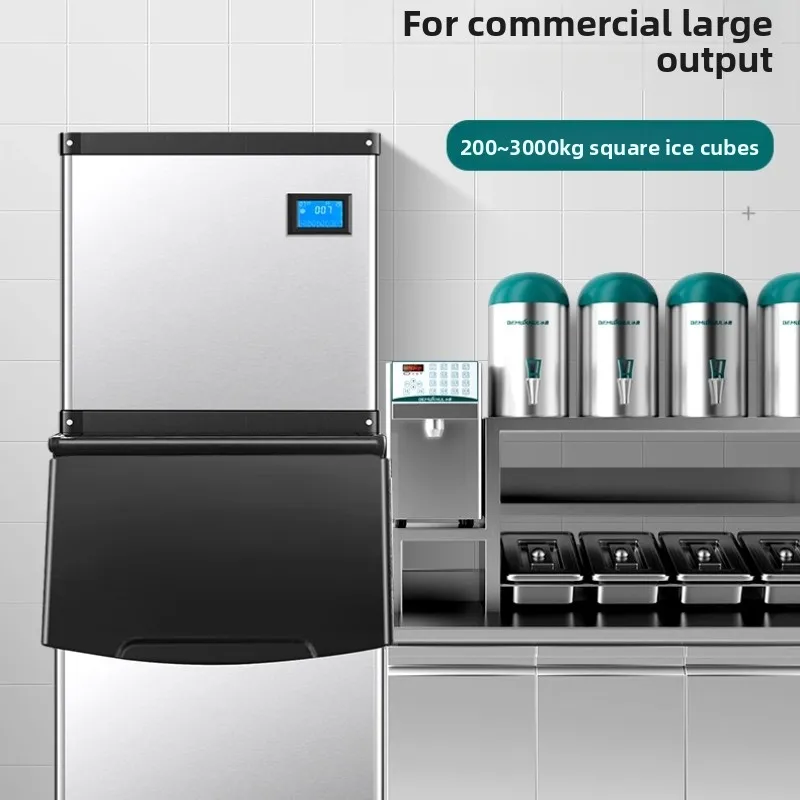 

LH Commercial Large Ice Granulator Milk Tea Shop Ice Cube Making Machine Automatic Vertical Large Output