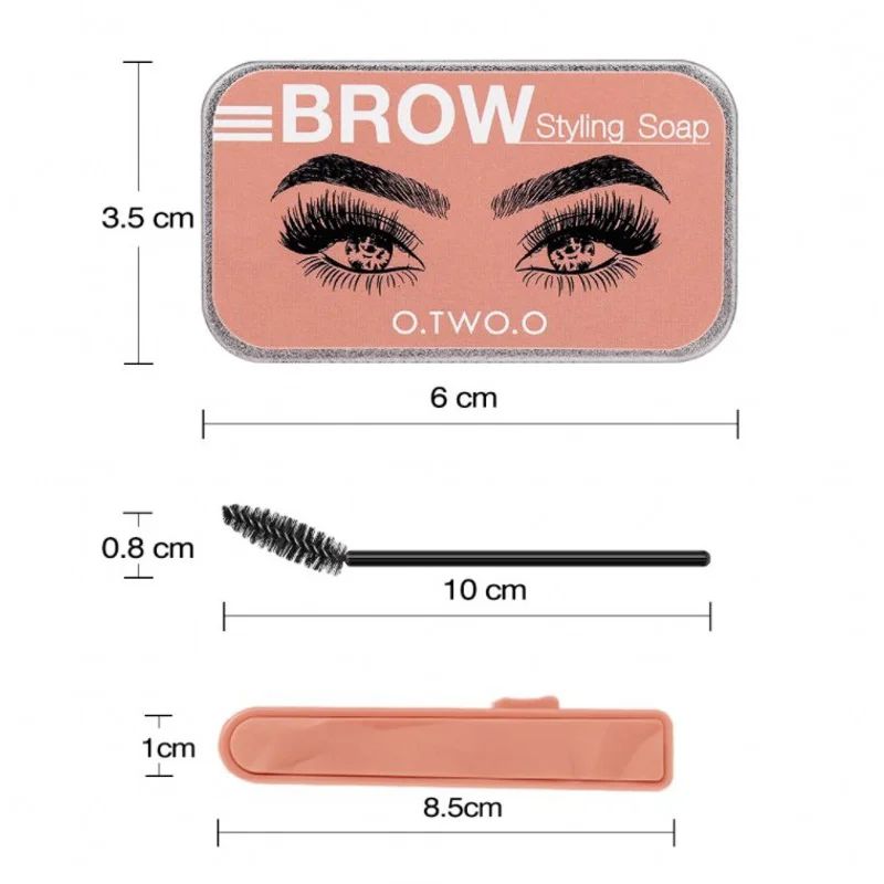 กันน้ำ Eyebrow เจลจัดแต่งทรงผมแปรงโปร่งใสสีดำ Brow การตั้งค่า Tint Wax Feathery Eyebrow Fixing สบู่แต่งหน้าเครื่องสำอาง