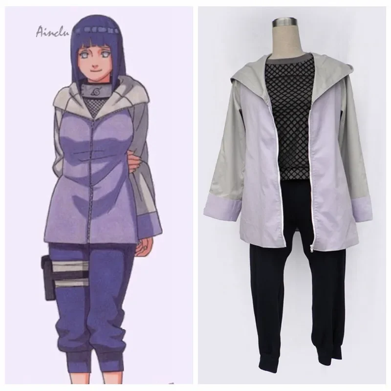

Ainclu Free Shipping Anime Product Top Selling Anime Cosplay Hyuuga Hinata Costume Halloween Costumes