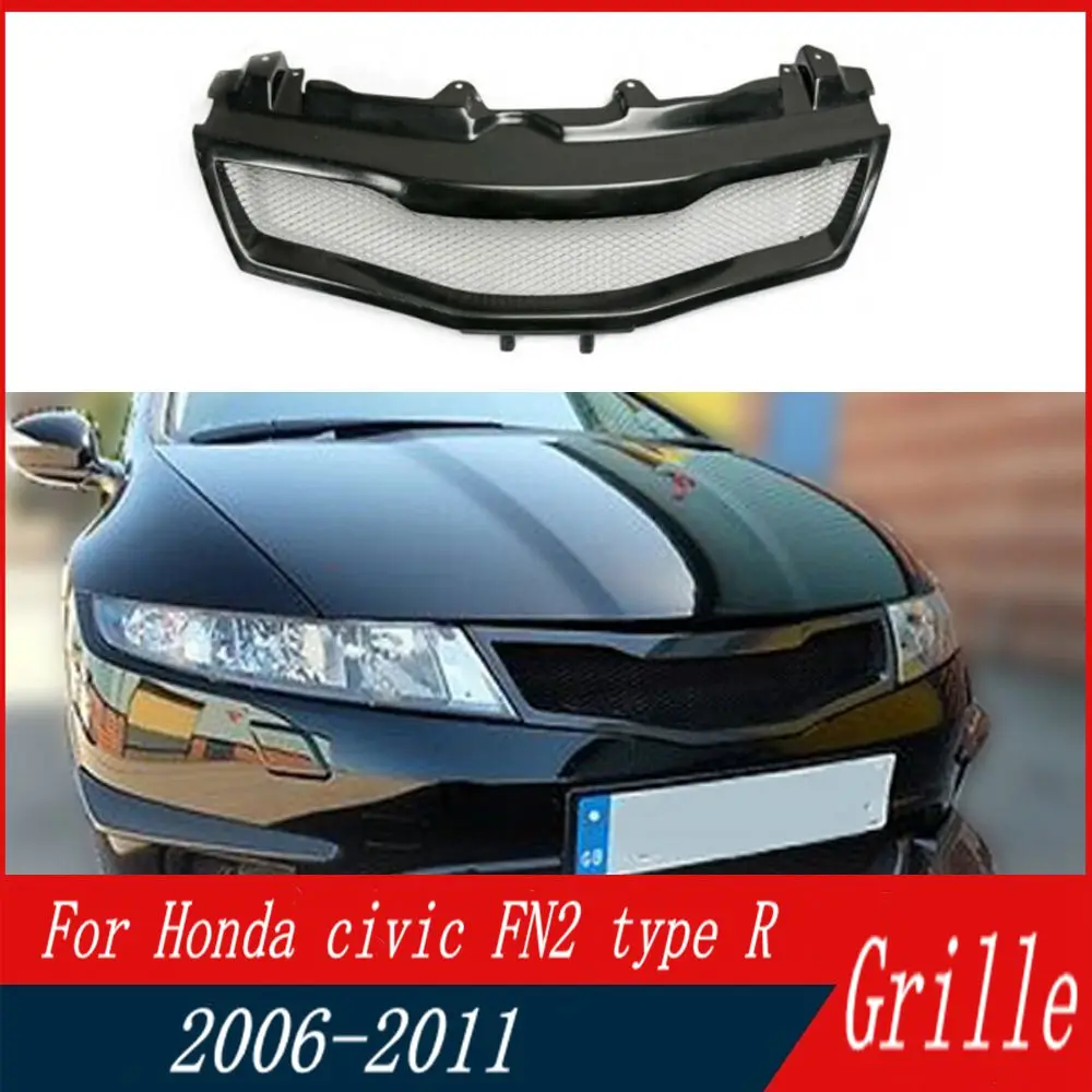 

Real Carbon Fiber Car Front Bumper Grille Centre Styling Upper Grill For Honda Civic FN FK FN2 TYPE R 2006 2007 2008 2009 - 2011