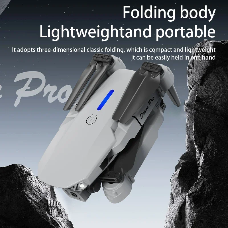 New E88 Mini Drone Air Screen Controlled Lighting 4K Dual Camera Optical Flow Remote Control Aircraft