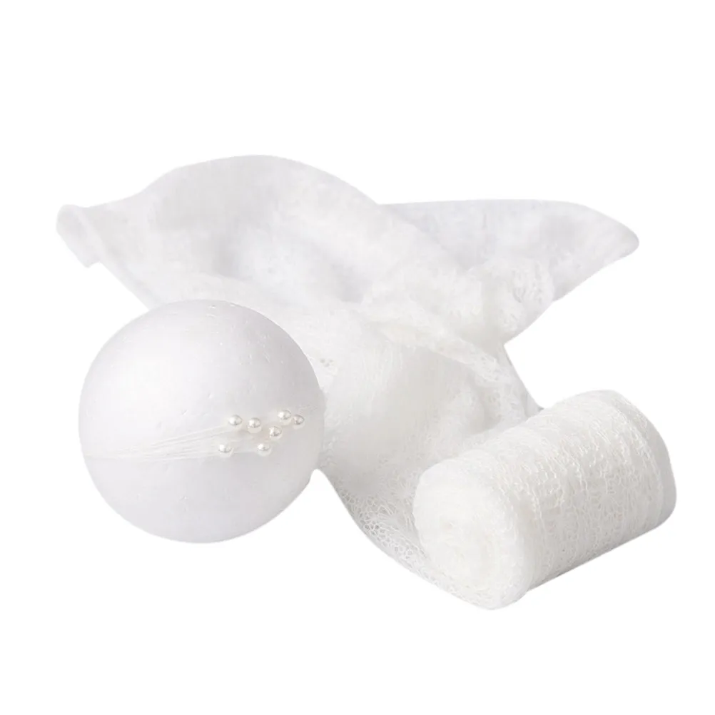 Mohair Baby Wrap Cloth with Headdress Infant Photography Prop Soft Delicate Newborn Photo Studio Wrap Adorable Comfortable
