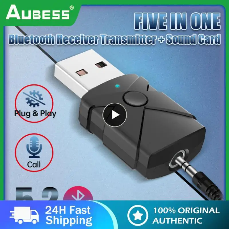 Adapter BT 5.2 USB Wireless Receptor Speaker File Receiver Transmitter Dongle Laptop Earphone BLE Sender