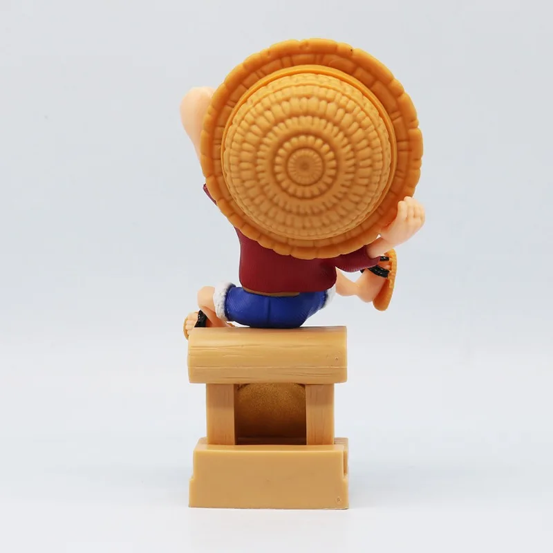 New One Piece Q version Luffy Zoro Sanji figure creative cute cartoon car desktop decoration ornaments holiday gifts wholesale
