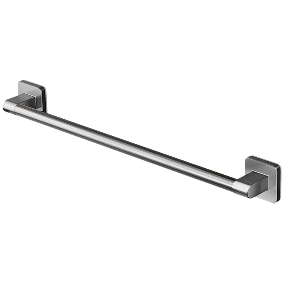 

Nail free Single Pole Towel Hanger Gray 40cm Bathroom Wall Mount ganizer Heavy Duty Punch free Self Adhesive Rack Bath