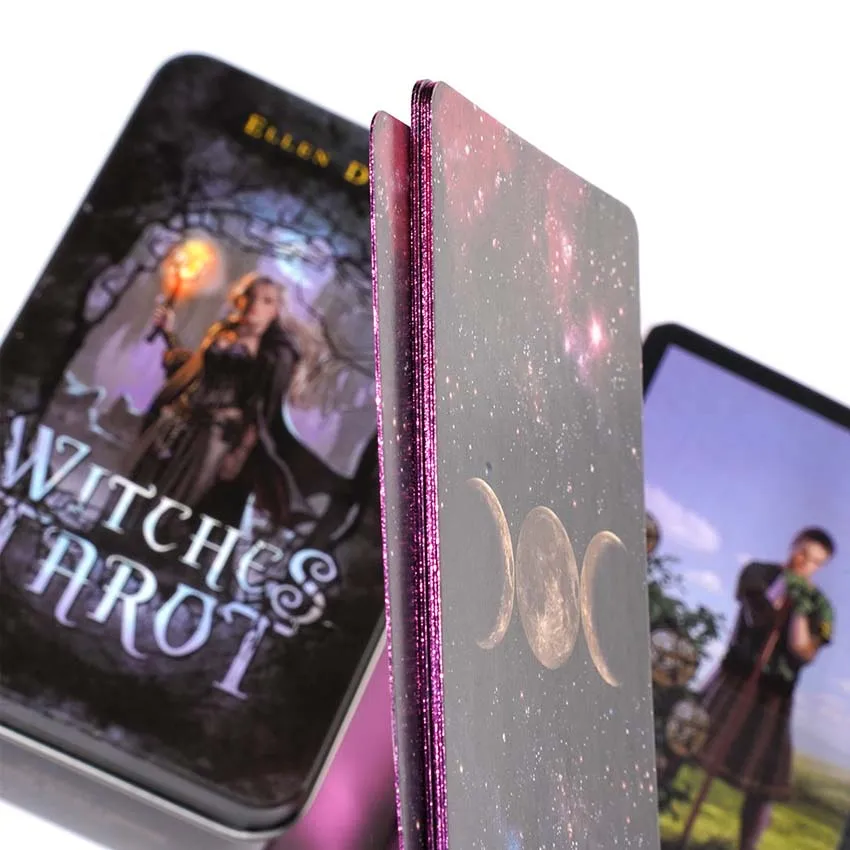 Witches Tarot Iron Box Card Game 10.3x6 cm