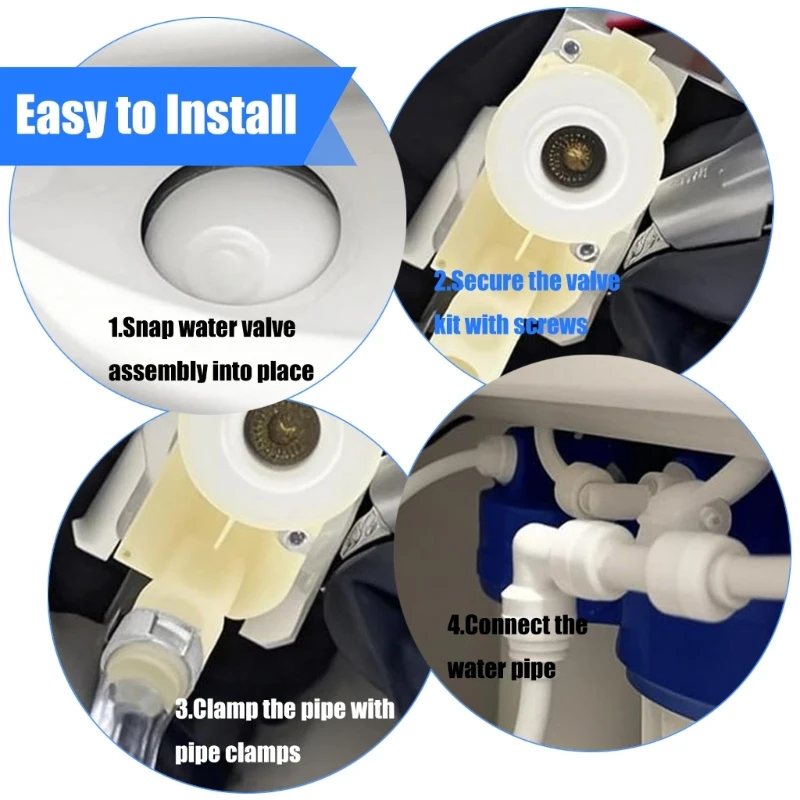 

Plastic Campers Toilet Flush Valves With Seal and Filters for Trailers