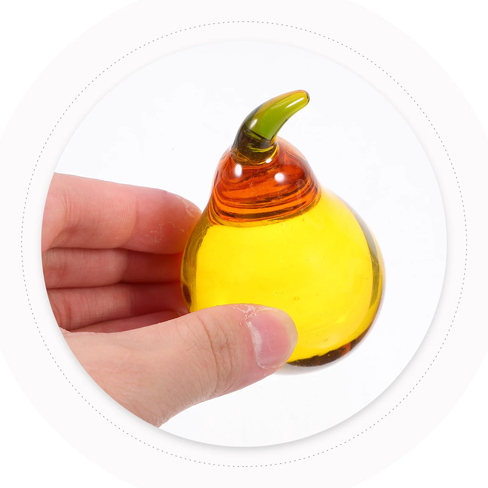 

Fruit Figurine for Table Desk Artificial Decoration Lifelike Desktop Ornament Pear Statue