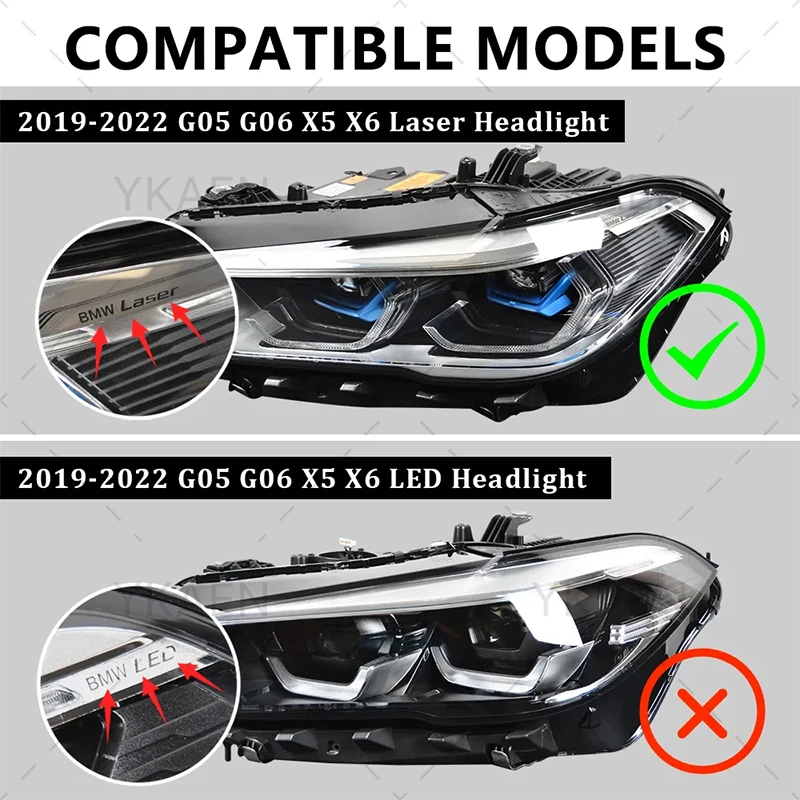 الأصفر عيون الملاك DRL LED رقائق لسيارات BMW X5 G05 X5M F95 X6 G06 X6M F96 الليزر العلوي النهار تشغيل ضوء المجلس 63119477987