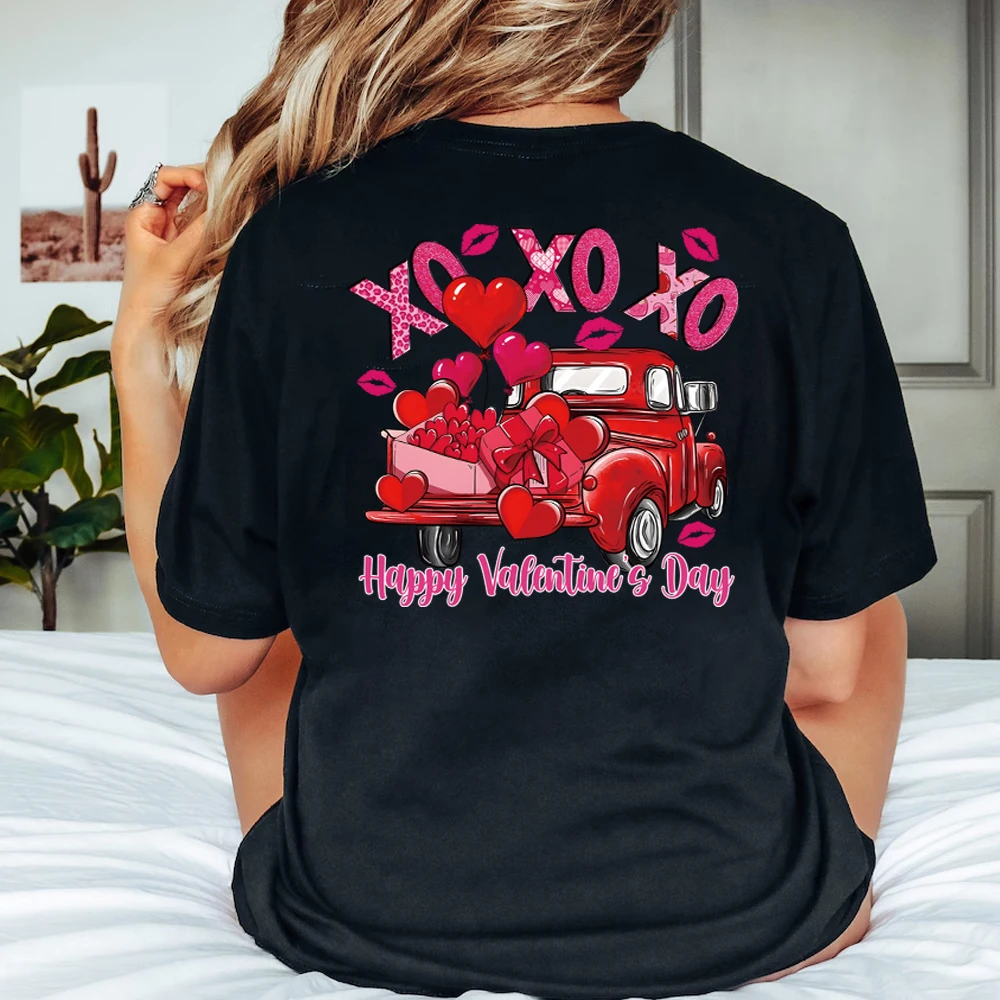 愛の漫画の熱伝達ステッカー、DIY熱伝達ステッカー、愛の花、バレンタインデー、6個