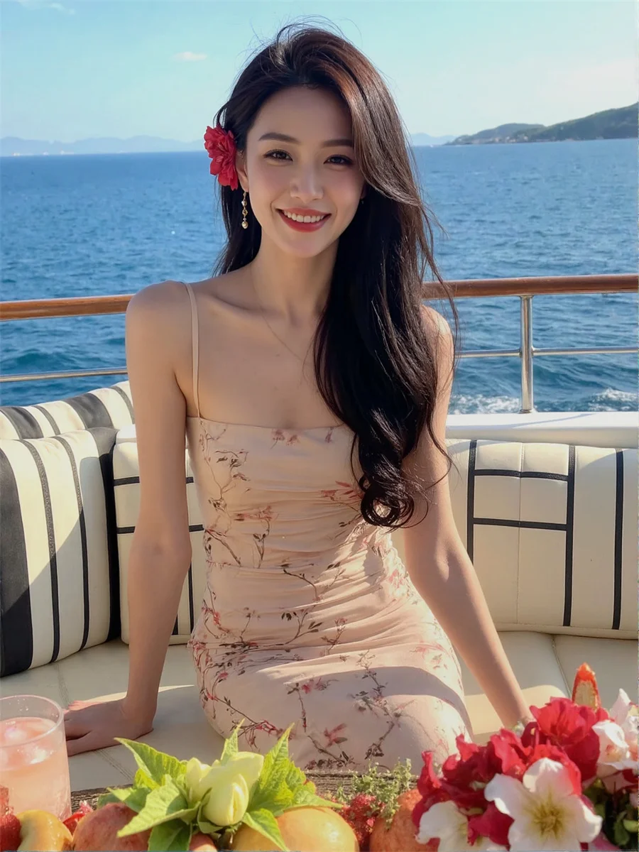 Women'S Dresses Y2K Pink Slim Ankle-Length Chinese Style Cotton Linen Polyester Rayon Silk Satin Chiffon Gauze Tulle Mesh Modal