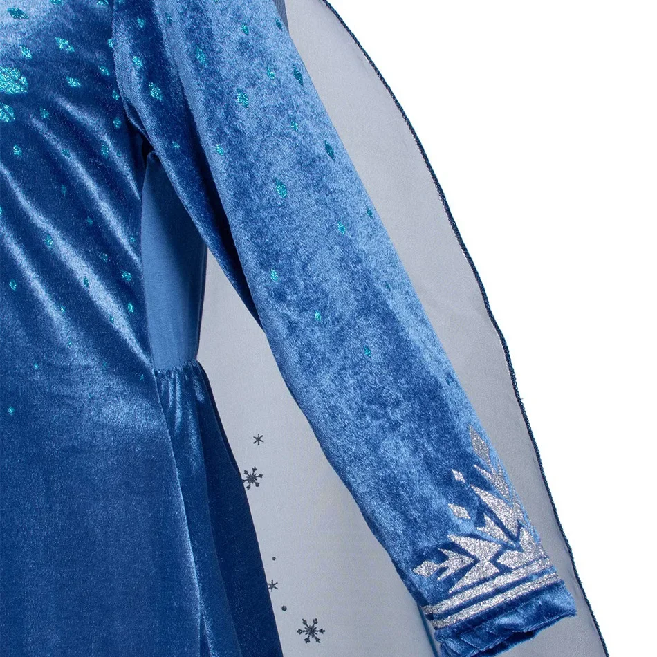 فستان الأميرة ديزني فروزن إلسا للفتيات، فستان أطفال لملكة الثلج في الشتاء، ملابس حفلات أعياد الميلاد للأطفال #4