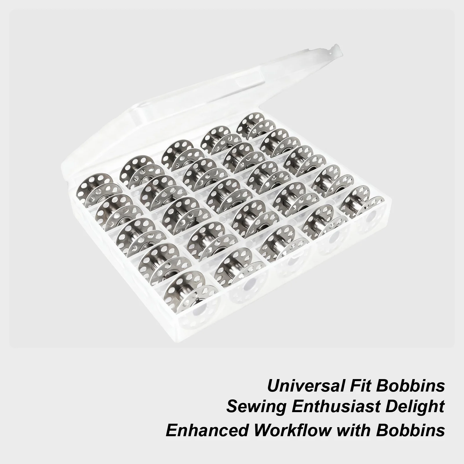 

Prewound Bobbins 25 Pieces Stainless Steel Universal Knitting Supplies Sewing Machine Thread Bobbins For Crocheting Class