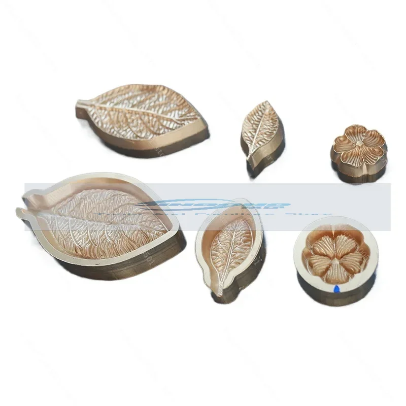 

Pyrographic Device Copper Leaf Mould Rose Leaves Pressing Die Heating Mold Dyeing Cloth Flowers with Matching Materials