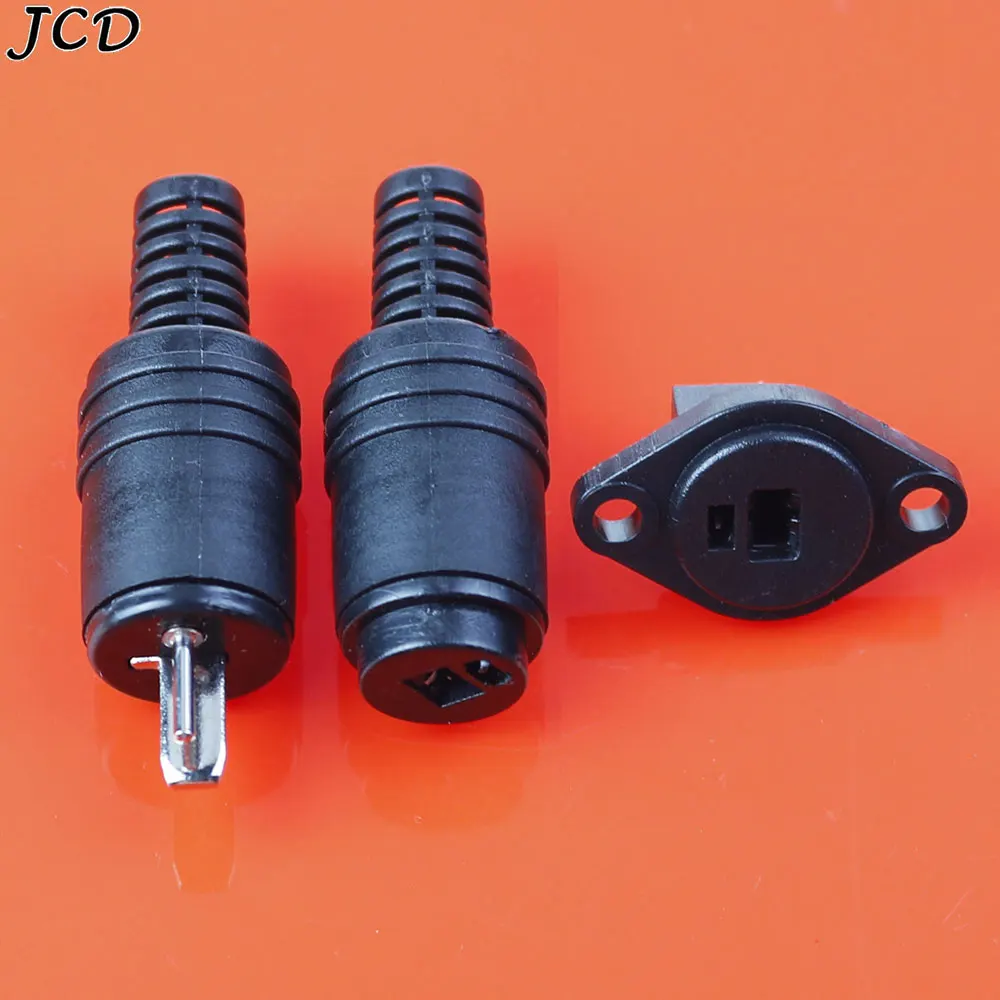 JCD 1piece 2Pin DIN Speaker Wire Plug 2P Hifi Loudspeaker Cable Solder Connector Male Female Socket