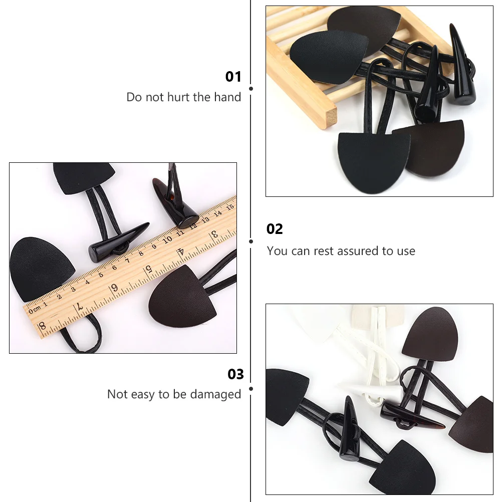 

15pcs Coat Button Accessories Pu Buckle 3 Colors For Winter Jackets Vintage Style Shiny Durable Cloak Fastener Costume