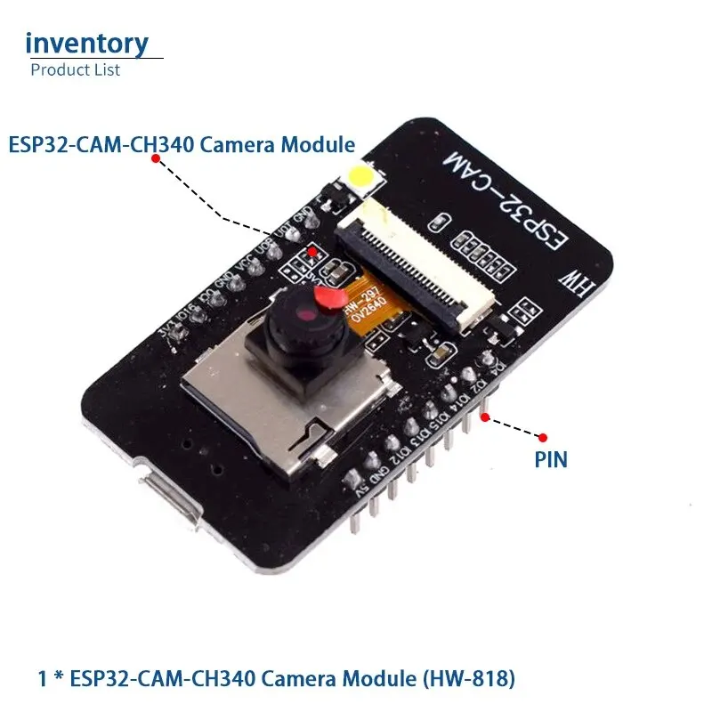 ESP32 CAM Development Board with OV2640 Module, WIFI+Bluetooth Module