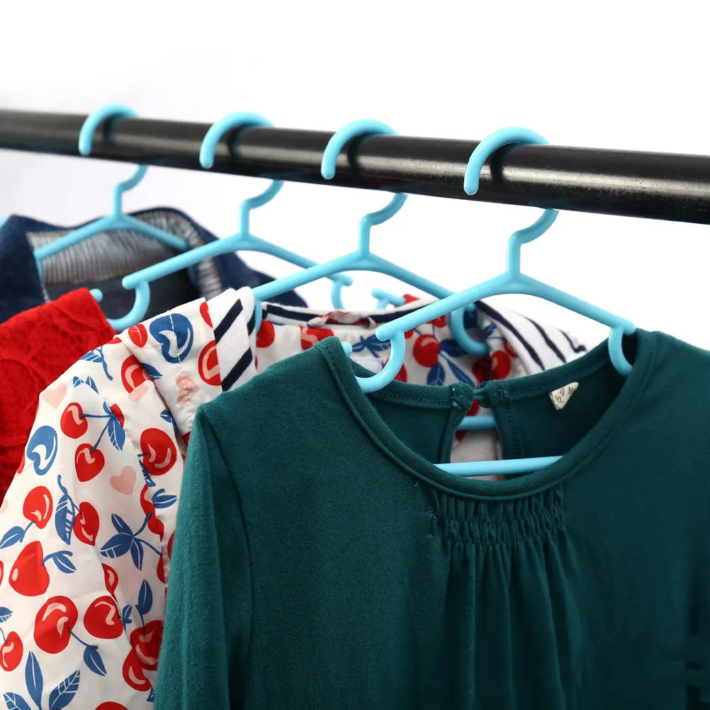 

50Pcs Childrens Hangers Plastic Kids Clothes Hangers Safe Lightweight Versatile for Baby Toddler Wardrobe Hats Bags Closet