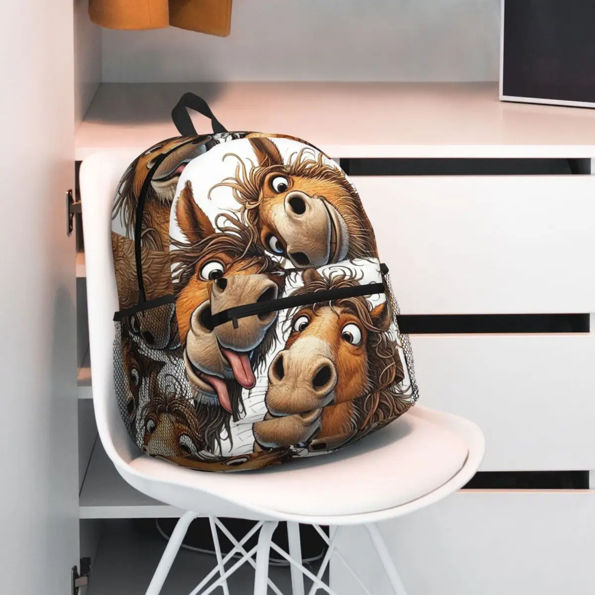 

Donkey Design Backpack Student BookBag Kids School Bag Laptop Shoulder Bags for Boys Girls