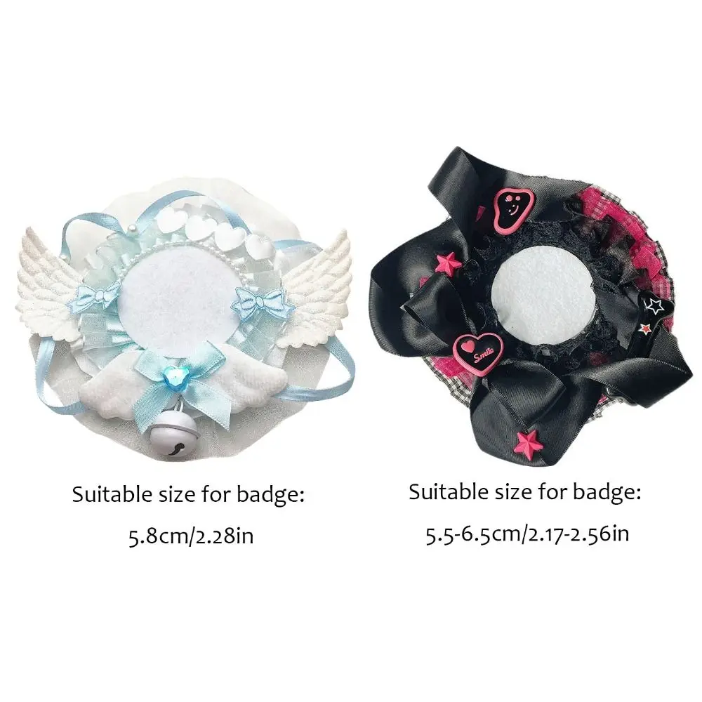 素敵なレース磁気アニメバッジホルダークマハートピンディスプレイベース弓スター華やかなリボンバッジフラワーバッジディスプレイ