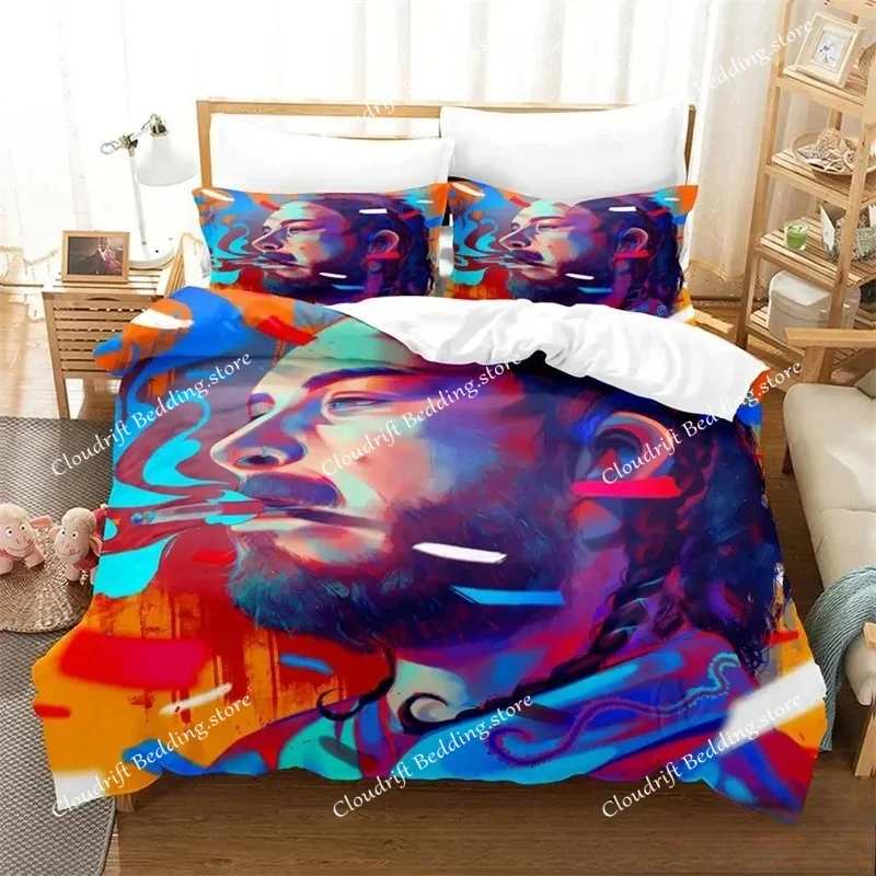 New 3D Print P-Post M-Malone All Season Duvet Cover Bedding Comforter sets Soft Quilt Cover and Pillowcases Single_Double_Queen