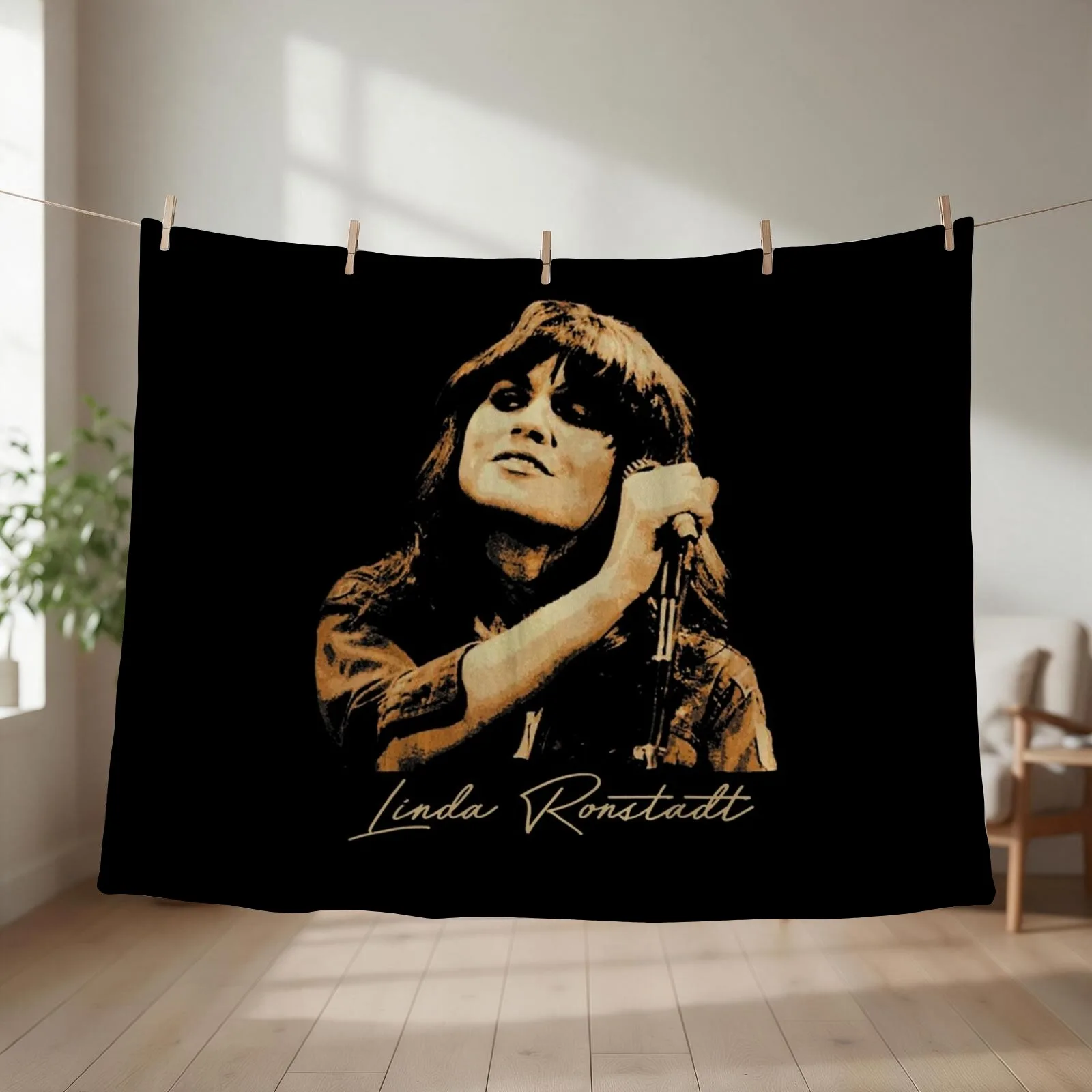 Linda Ronstadt Throw Blanket Decorative Sofas Shaggy Thermal Travel Blankets